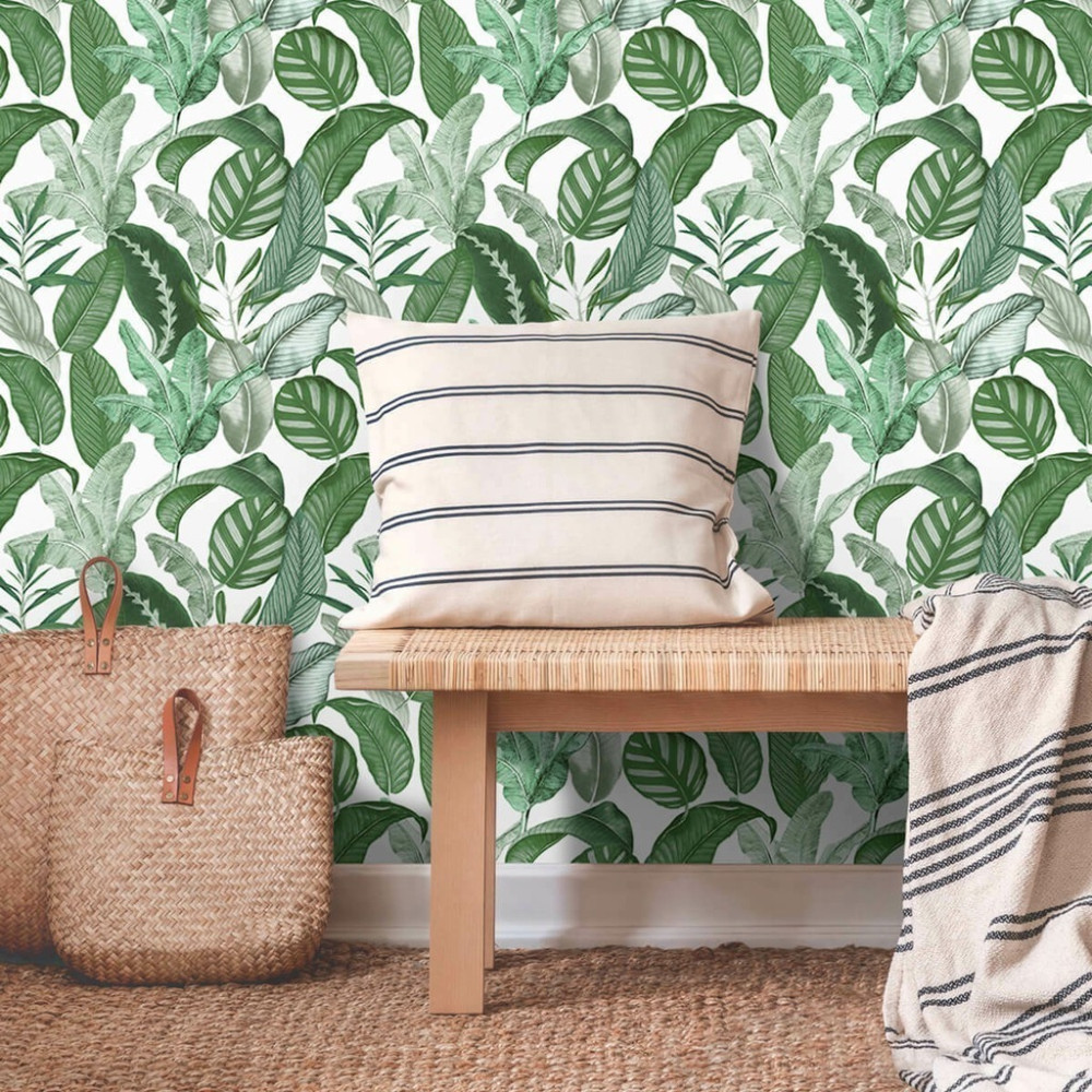 Papel de Parede Personalizado Folhagem Natural
