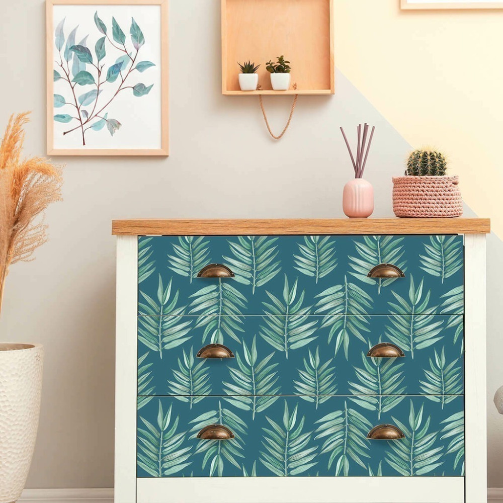 Papel De Parede Personalizado Folhas Botânicas