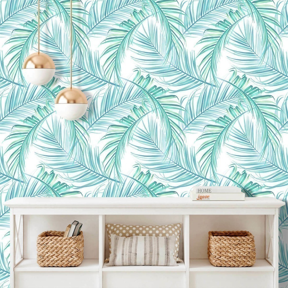 Papel de Parede Personalizado Coqueiros Aquarela Papel de Parede Personalizado Coqueiros Aquarela