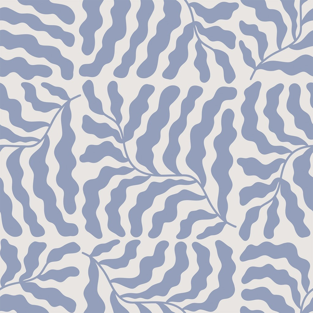 Papel de Parede Personalizado Folhas Onduladas