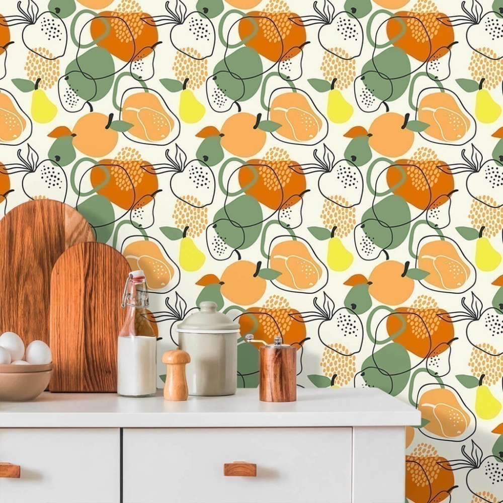 Papel de Parede Personalizado Frutas