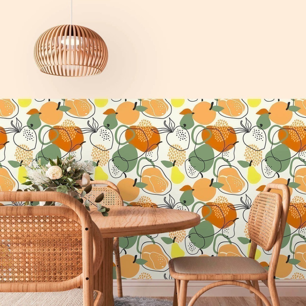 Papel de Parede Personalizado Frutas