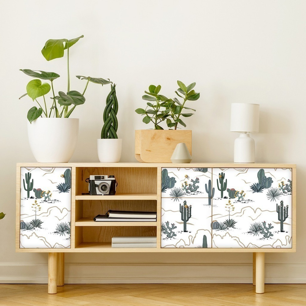 Papel de Parede Personalizado Deserto de Cactos Papel de Parede Personalizado Deserto de Cactos