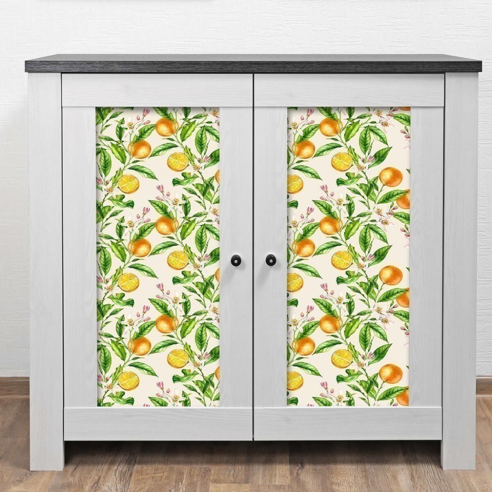 Papel de Parede Personalizado Laranjas Aquarela Papel de Parede Personalizado Laranjas Aquarela