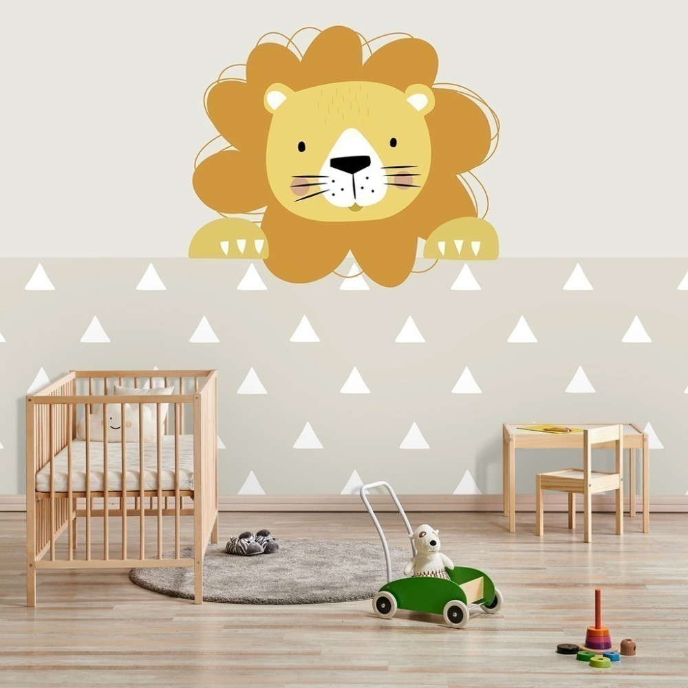 Papel de Parede Personalizado Leão e Triângulo Papel de Parede Personalizado Leão e Triângulo