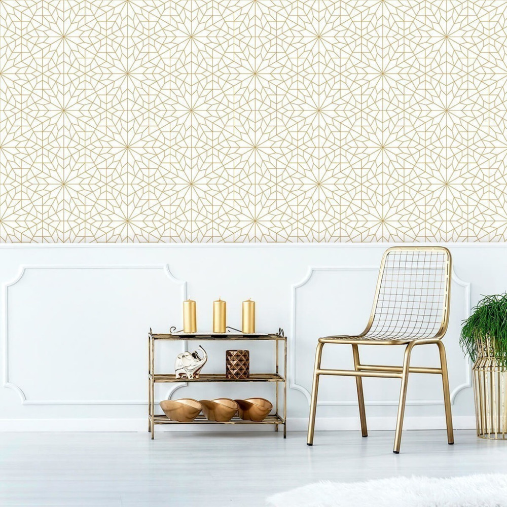 Papel de Parede Personalizado Mosaico de Estrelas