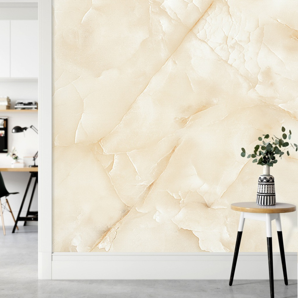 Papel de Parede Personalizado Mármore Bege Suave Papel de Parede Personalizado Mármore Bege Suave