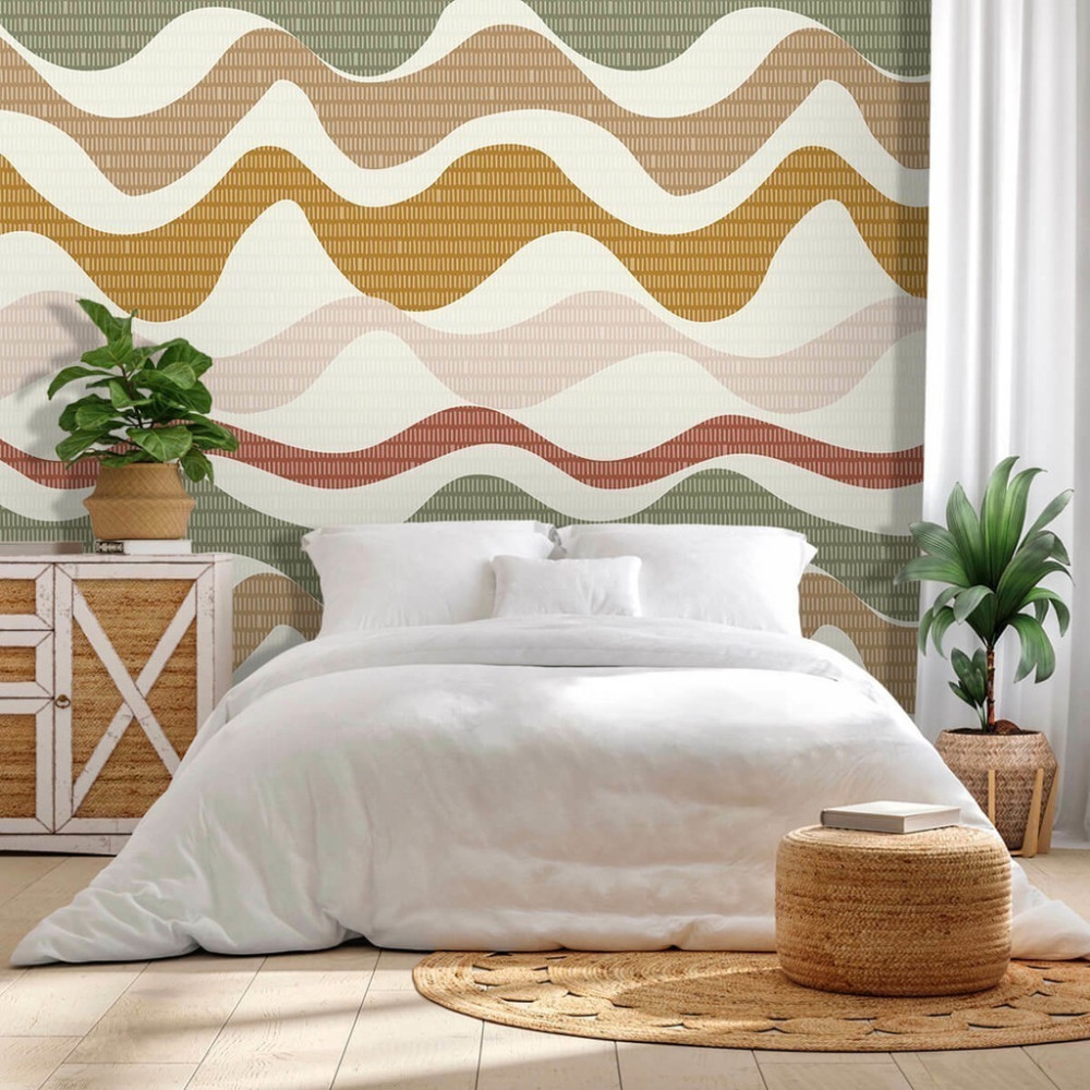 Papel de Parede Personalizado Ondas Dinâmicas