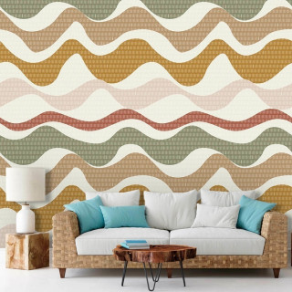 Papel de Parede Personalizado Ondas Dinâmicas