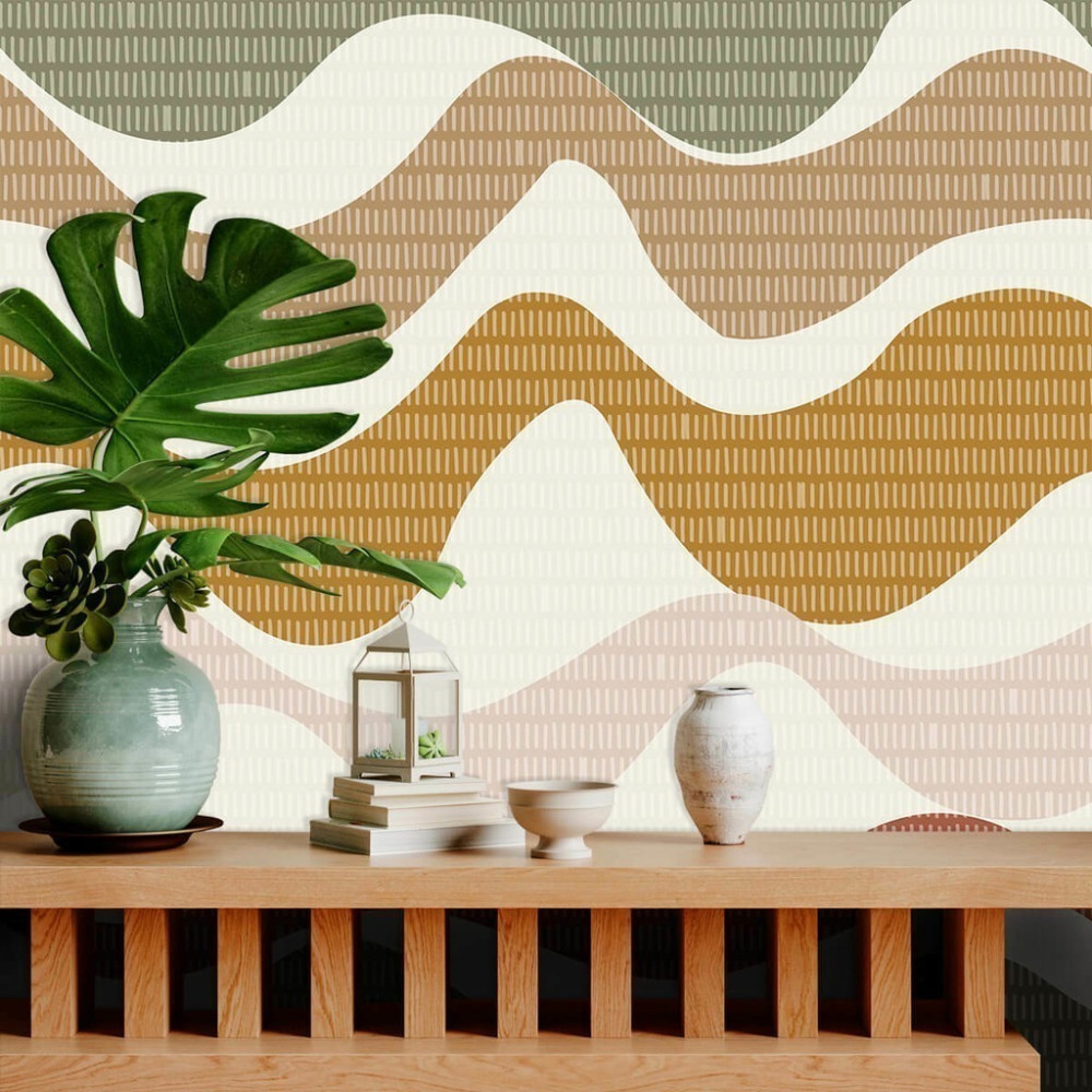 Papel de Parede Personalizado Ondas Dinâmicas