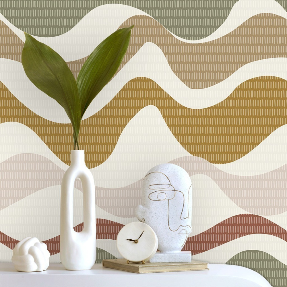 Papel de Parede Personalizado Ondas Dinâmicas