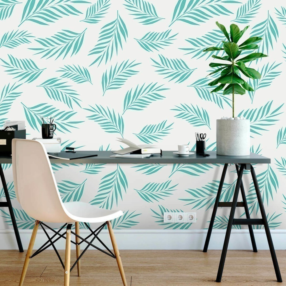 Papel de Parede Personalizado Ramos de Palmeiras