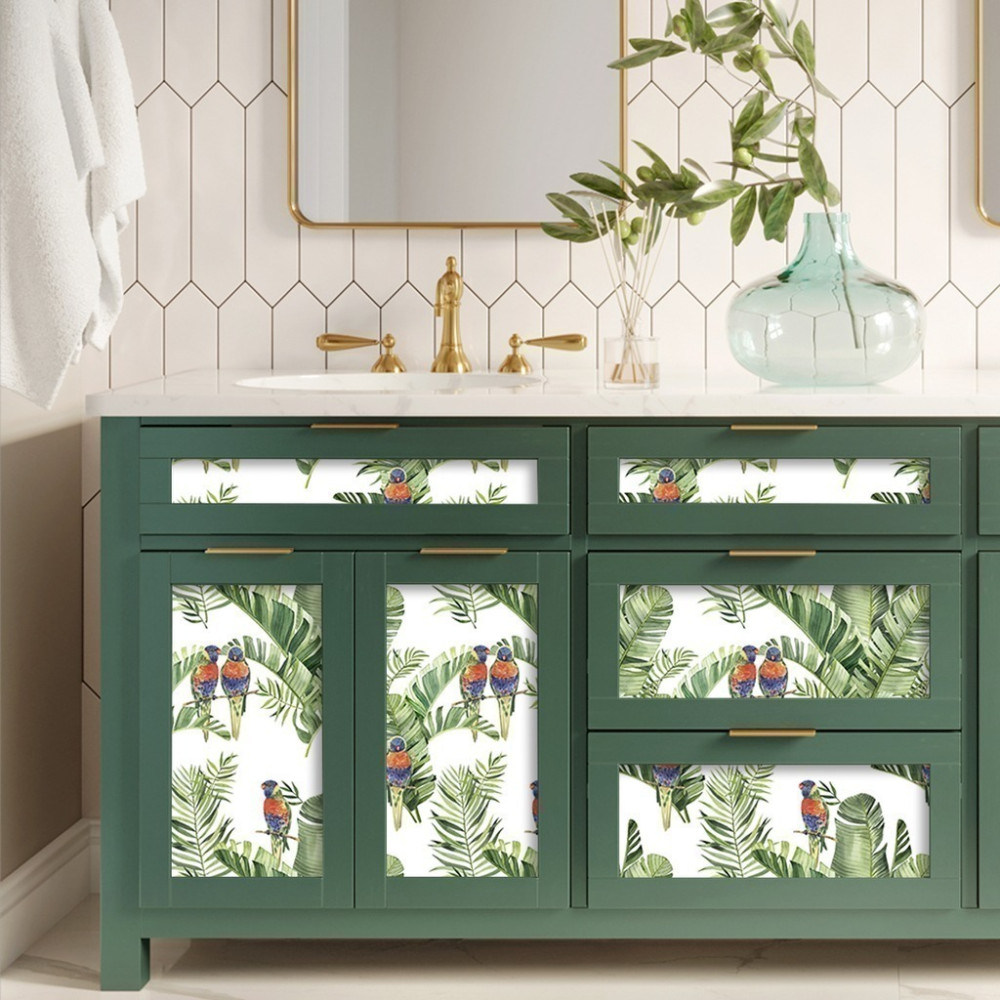 Papel de Parede Personalizado Araras e Folhas Papel de Parede Personalizado Araras e Folhas