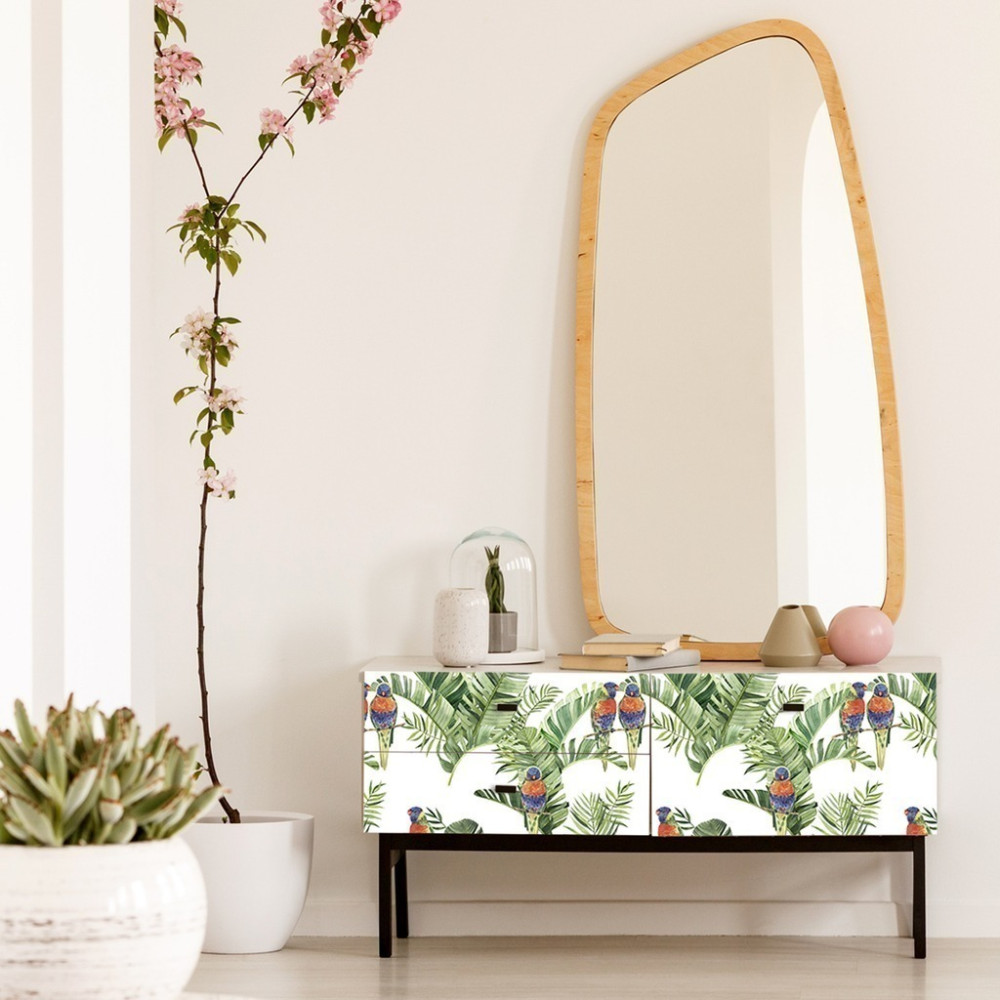 Papel de Parede Personalizado Araras e Folhas Papel de Parede Personalizado Araras e Folhas