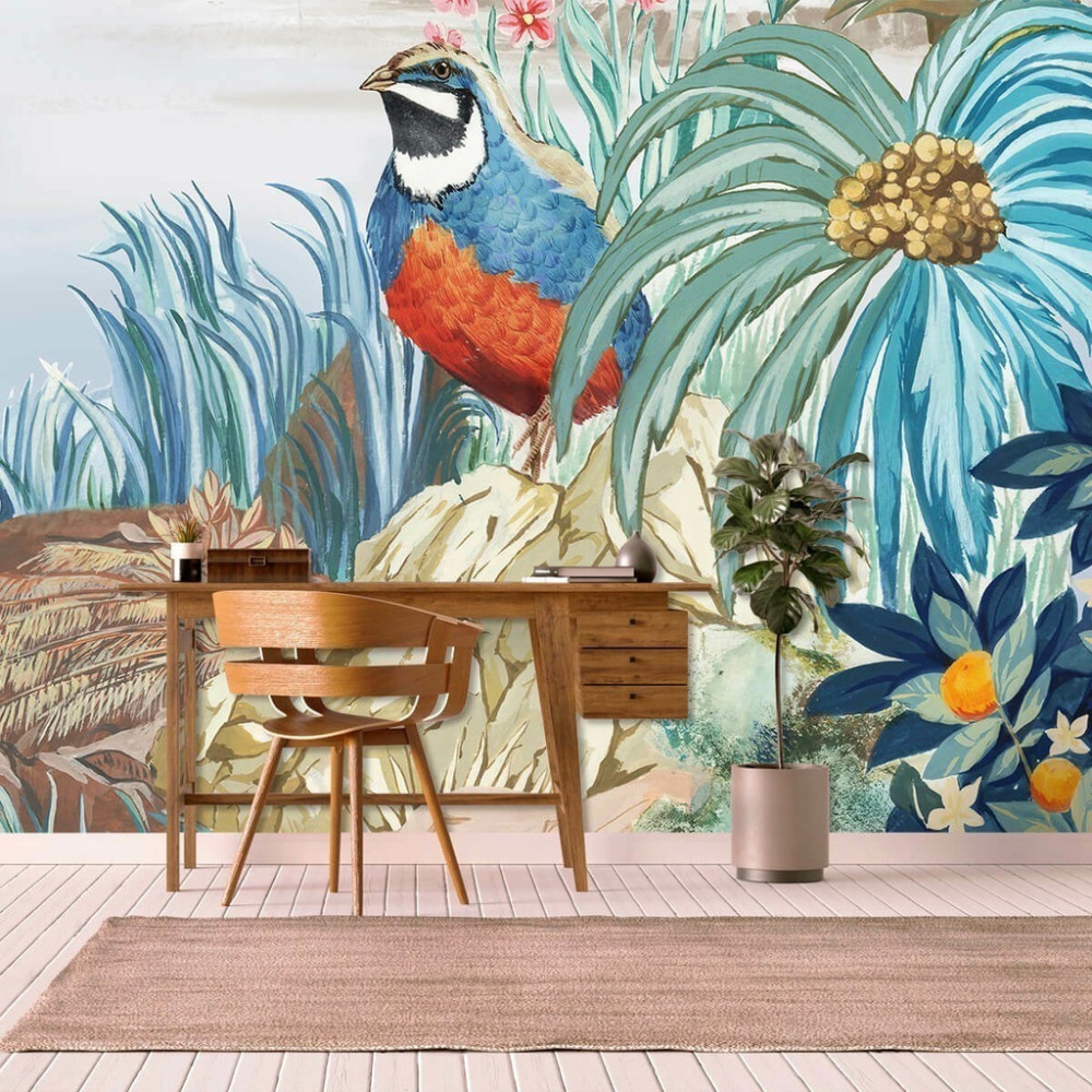 Papel de Parede Personalizado Pássaro Azul Papel de Parede Personalizado Pássaro Azul