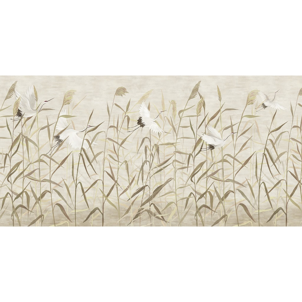 Papel de Parede Personalizado Pássaros Brancos em Fundo Tons Pastéis