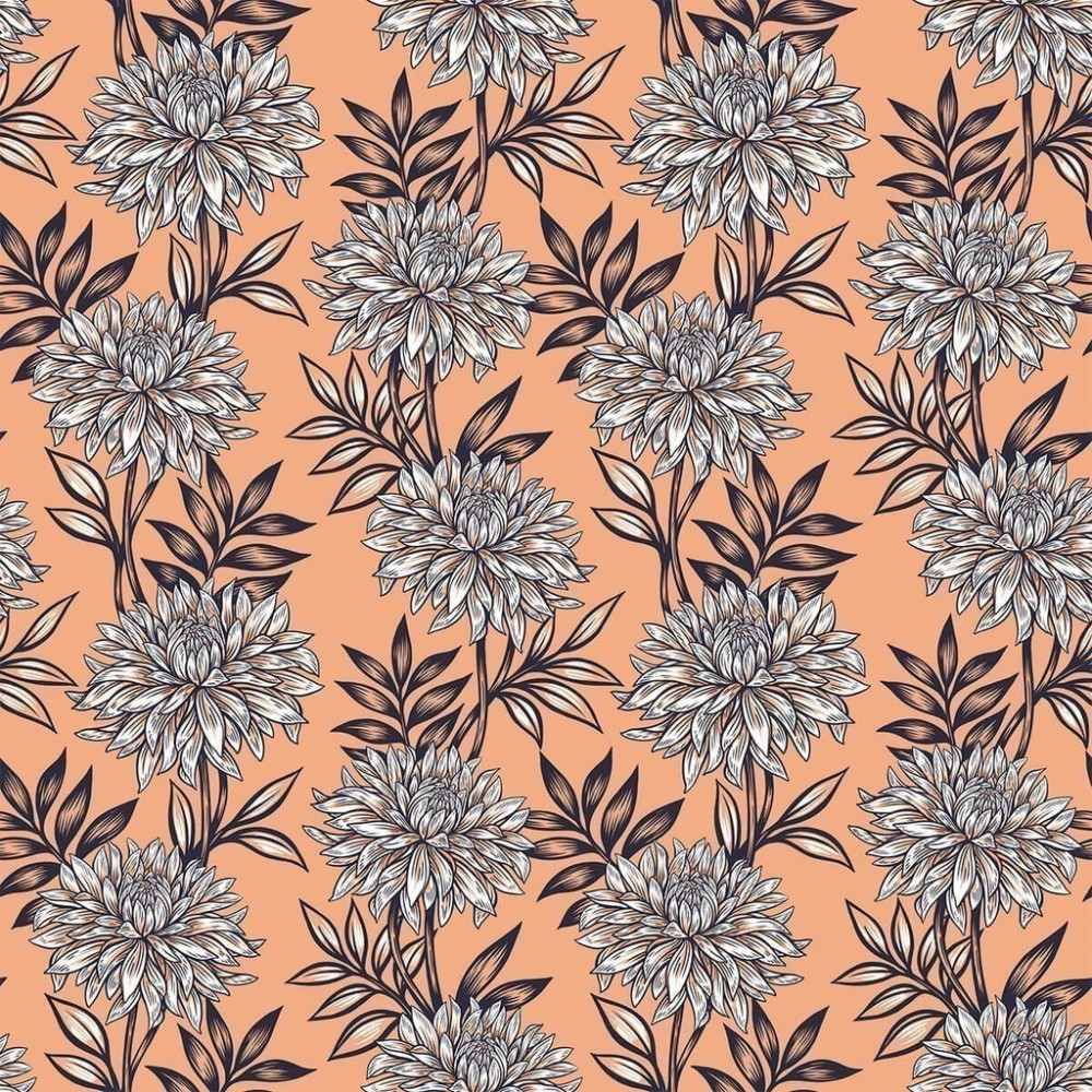 Papel de Parede Personalizado Elegância Floral Papel de Parede Personalizado Elegância Floral