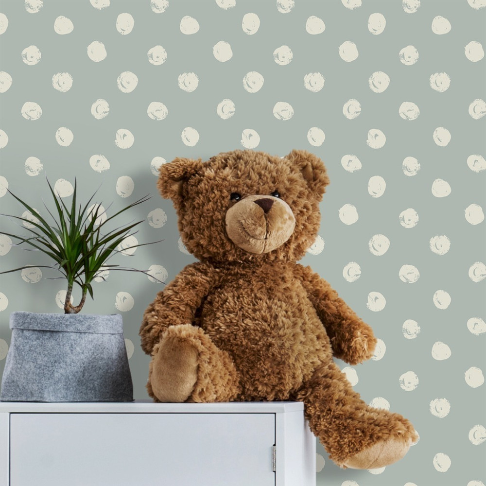 Papel de Parede Personalizado Poá Green Papel de Parede Personalizado Poá Green