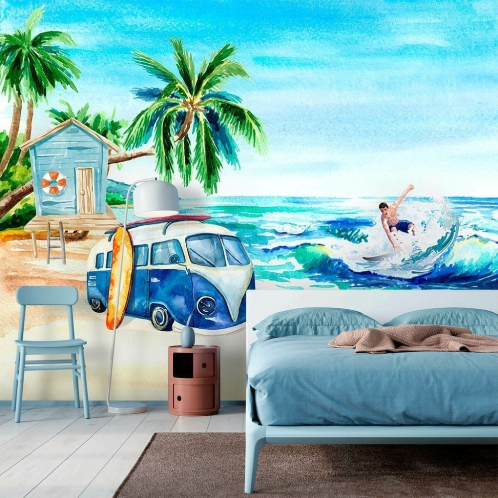 Papel de Parede Personalizado Beach Surf Papel de Parede Personalizado Beach Surf