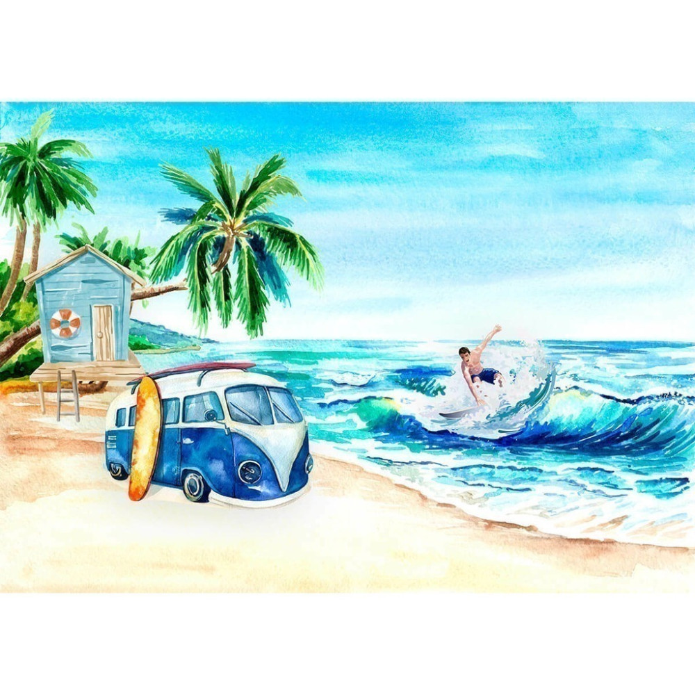 Papel de Parede Personalizado Beach Surf Papel de Parede Personalizado Beach Surf