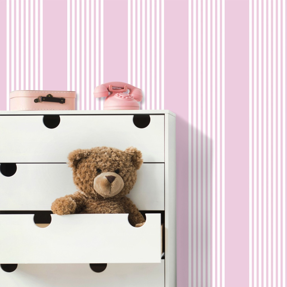 Papel de Parede Personalizado Listras Rosa Papel de Parede Personalizado Listras Rosa