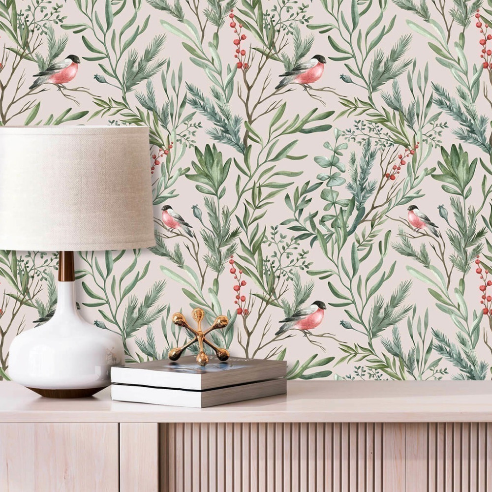 Papel de Parede Personalizado Silhueta de Ramos