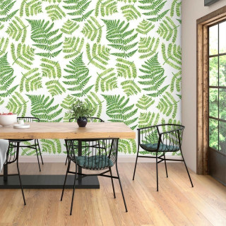 Papel de Parede Personalizado Samambaia Verde