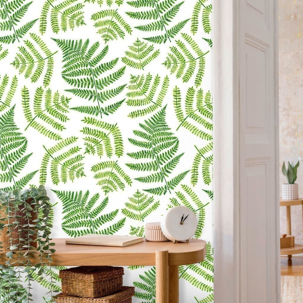 Papel de Parede Personalizado Samambaia Verde