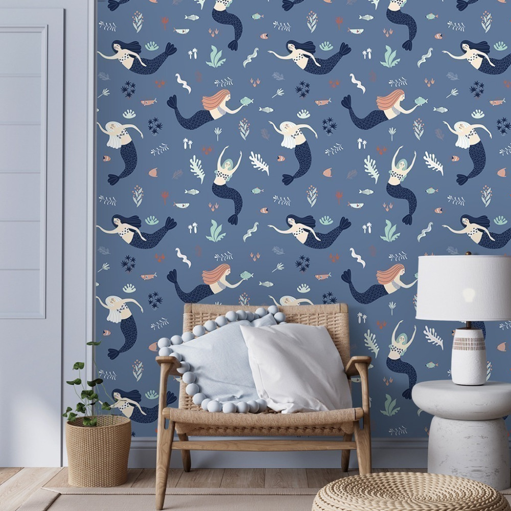 Papel de Parede Personalizado Sereias Oceano