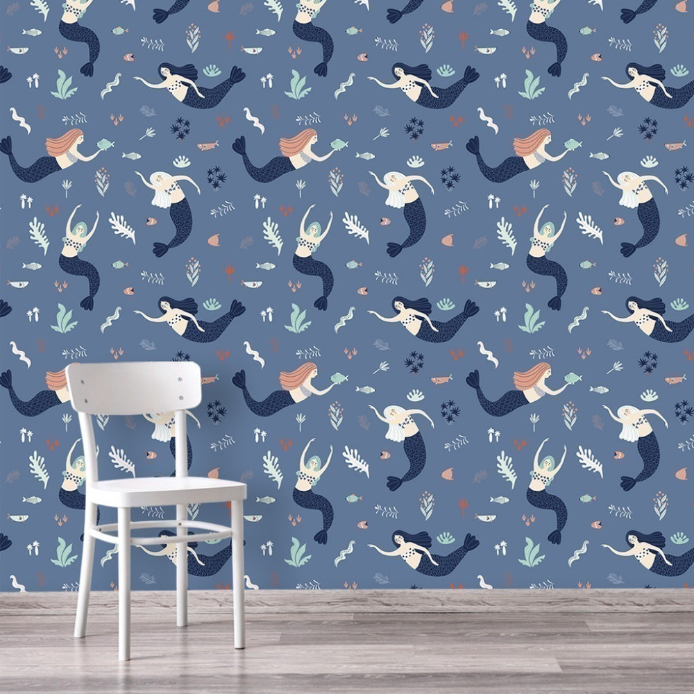 Papel de Parede Personalizado Sereias Oceano