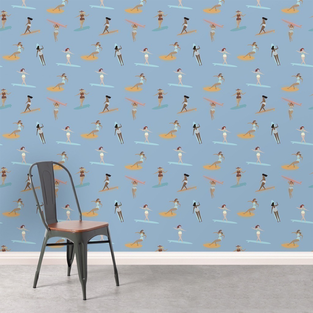 Papel de Parede Personalizado Surf Girls