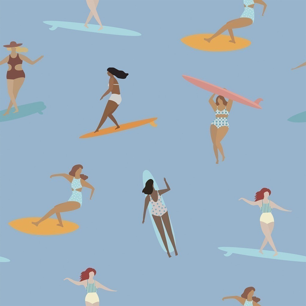 Papel de Parede Personalizado Surf Girls