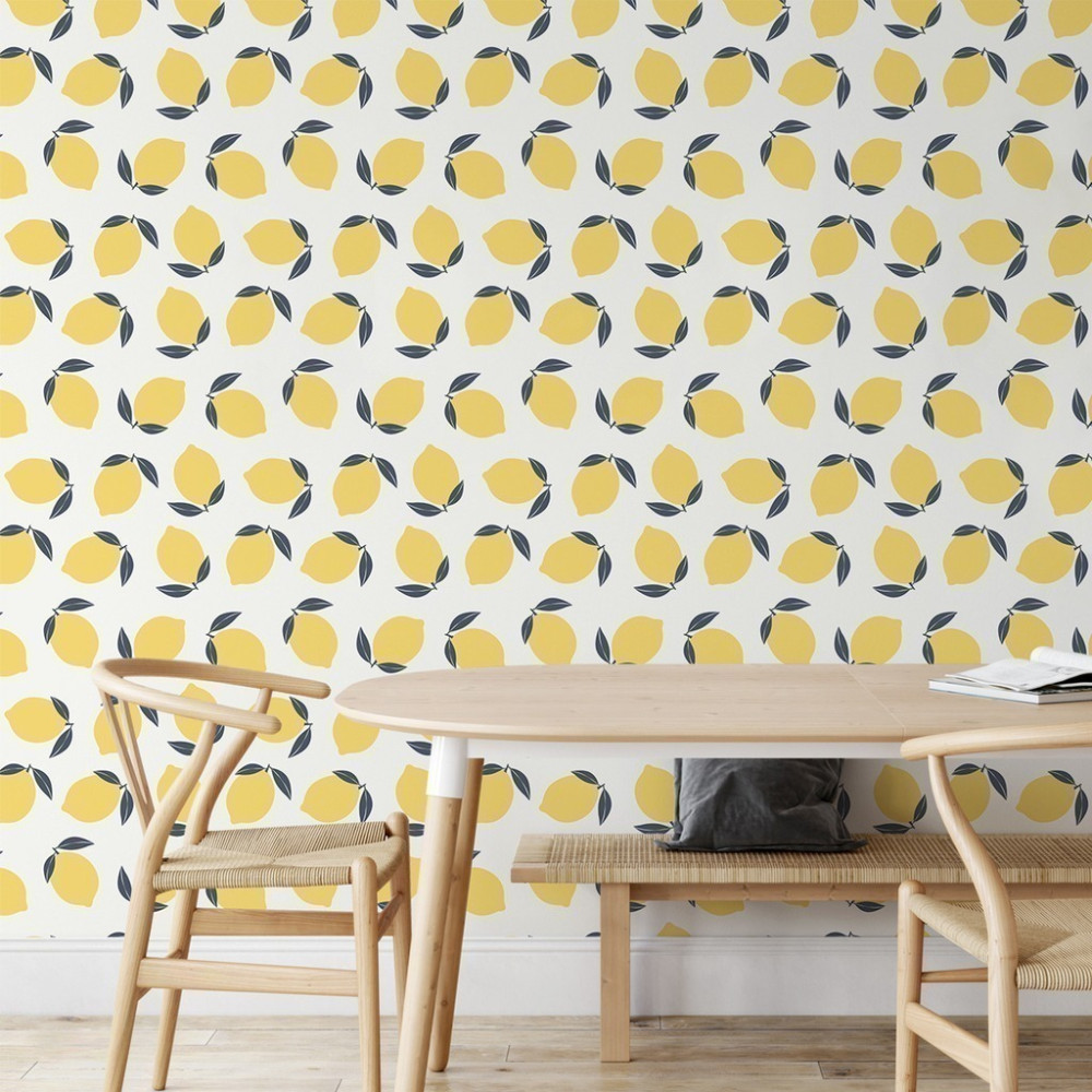 Papel de Parede Personalizado Yellow Lemon Papel de Parede Personalizado Yellow Lemon