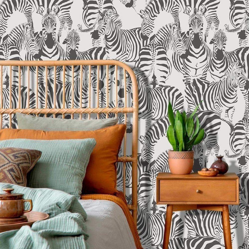 Papel de Parede Personalizado Zebras