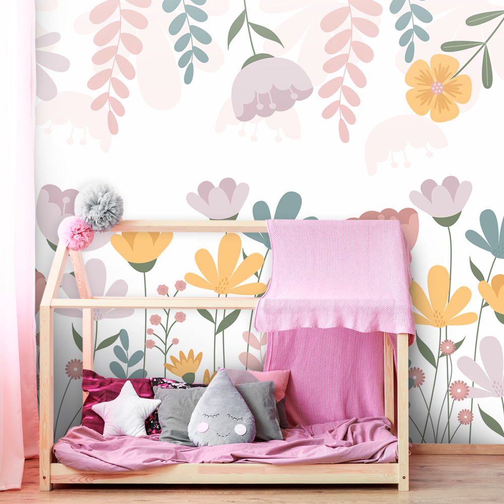 Papel de Parede Personalizado Floral Color Papel de Parede Personalizado Floral Color