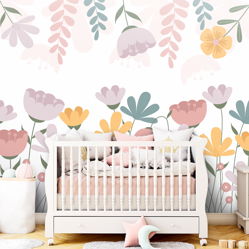 Papel de Parede Personalizado Floral Color Papel de Parede Personalizado Floral Color