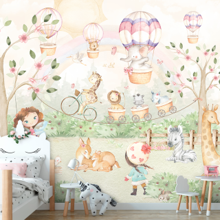 Papel de Parede Personalizado Floresta Mágica dos Animais