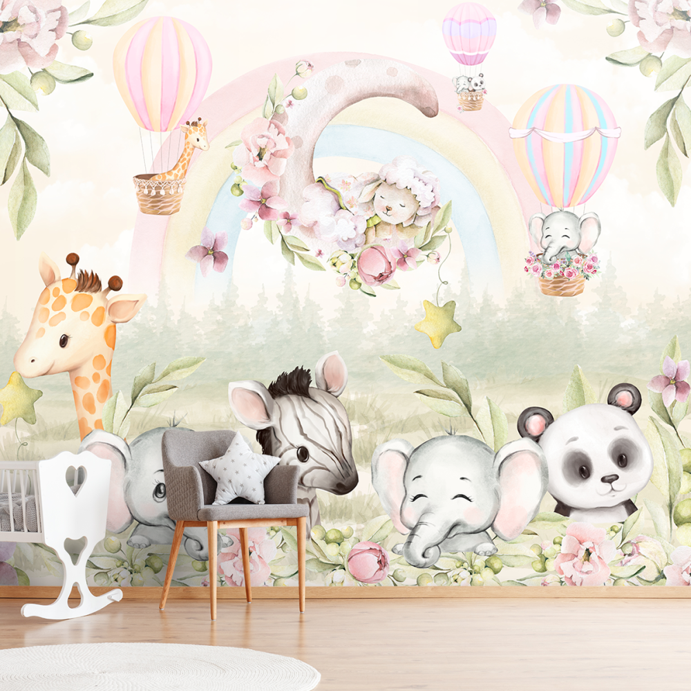 Papel de Parede Personalizado Noite Mágica dos Animais