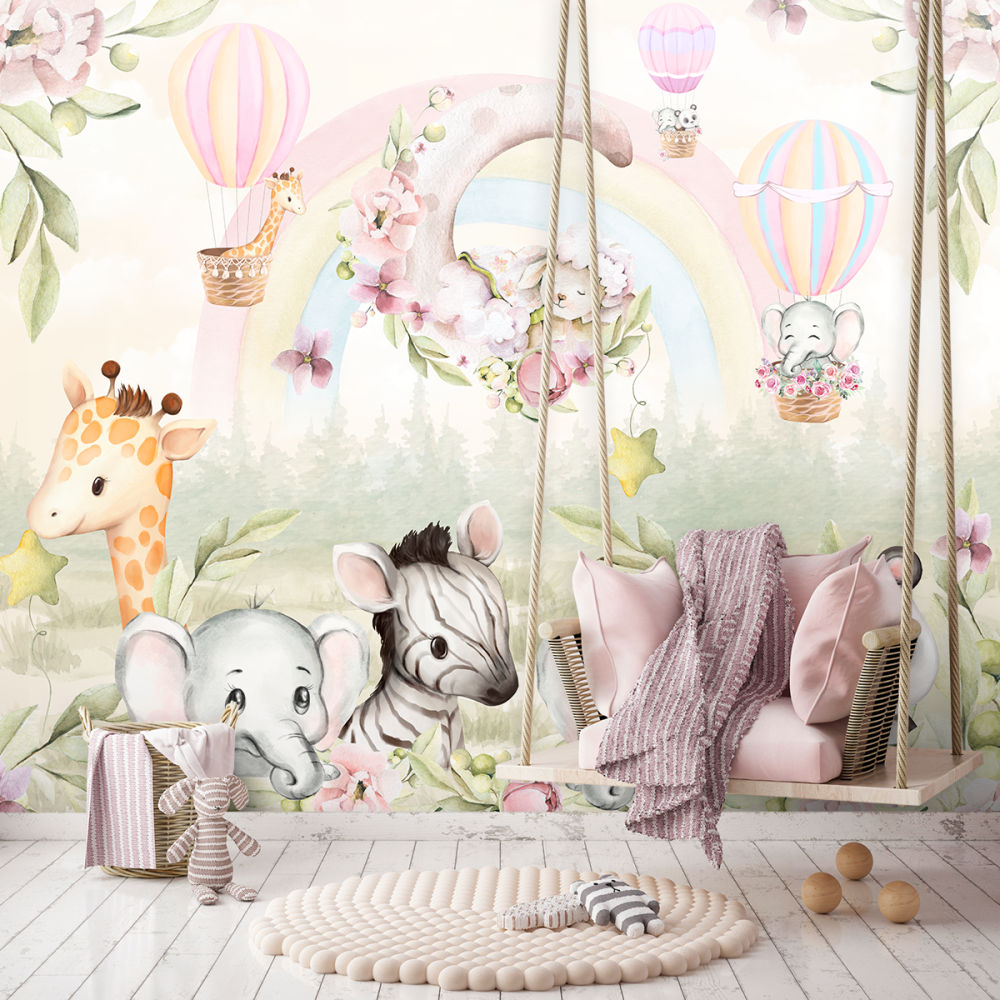 Papel de Parede Personalizado Noite Mágica dos Animais