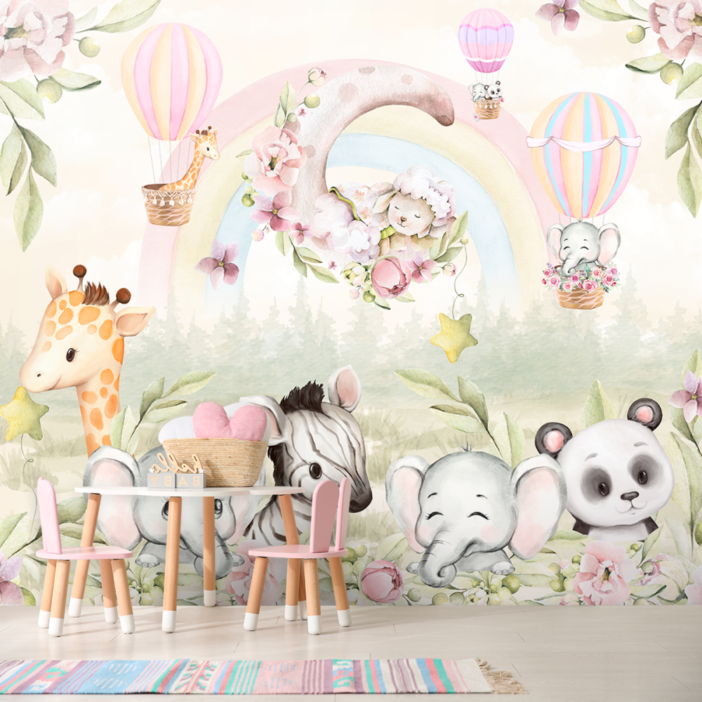 Papel de Parede Personalizado Noite Mágica dos Animais