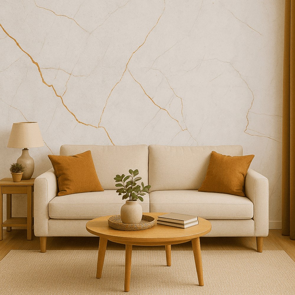 Papel de Parede Personalizado Fissura de Bronze