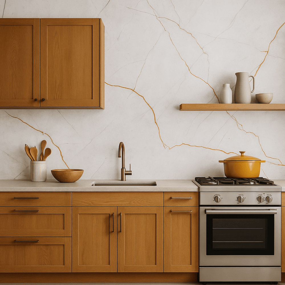 Papel de Parede Personalizado Fissura de Bronze