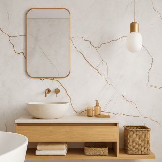 Papel de Parede Personalizado Fissura de Bronze