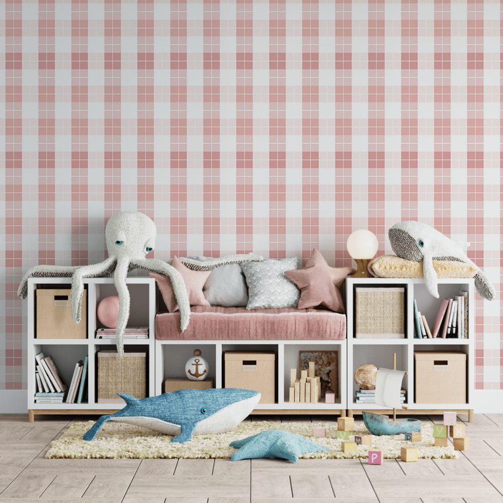 Papel de Parede Personalizado Xadrez Ternura