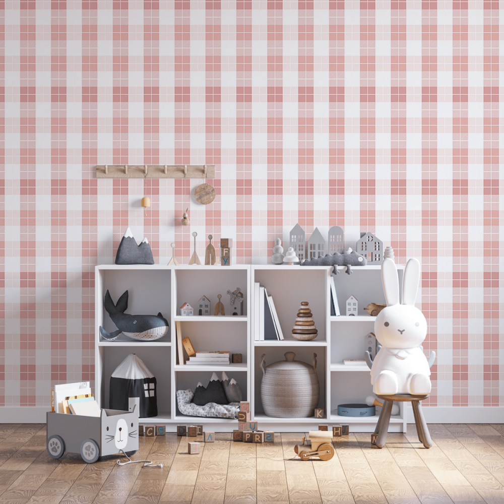 Papel de Parede Personalizado Xadrez Ternura