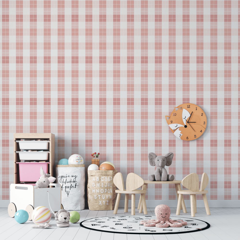 Papel de Parede Personalizado Xadrez Ternura