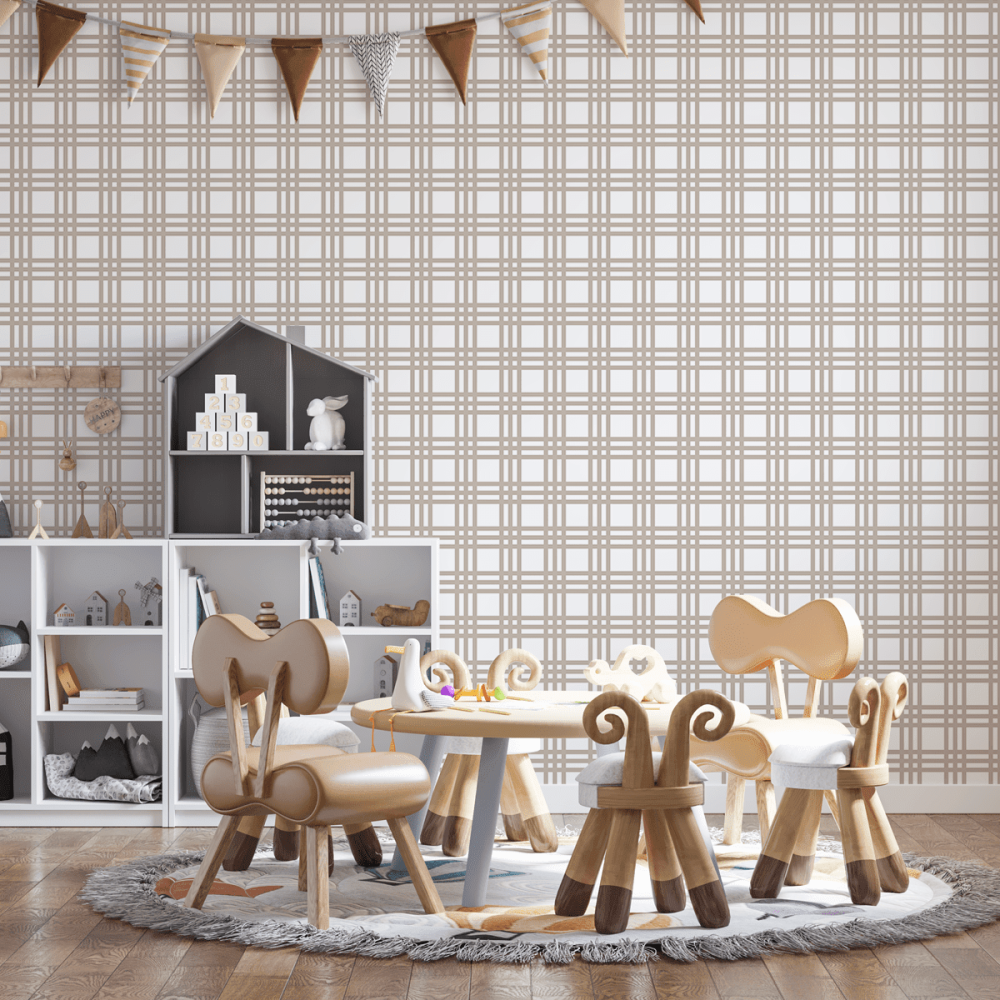 Papel de Parede Personalizado Bege Urbano