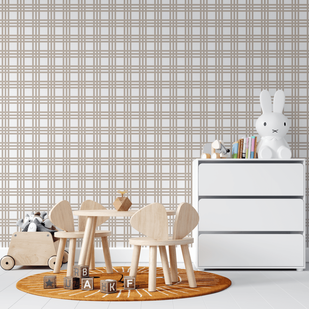 Papel de Parede Personalizado Bege Urbano