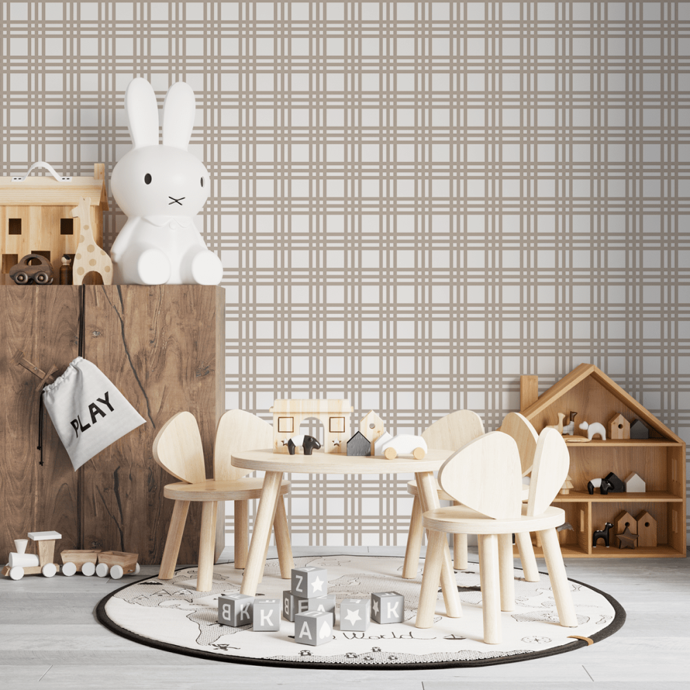 Papel de Parede Personalizado Bege Urbano