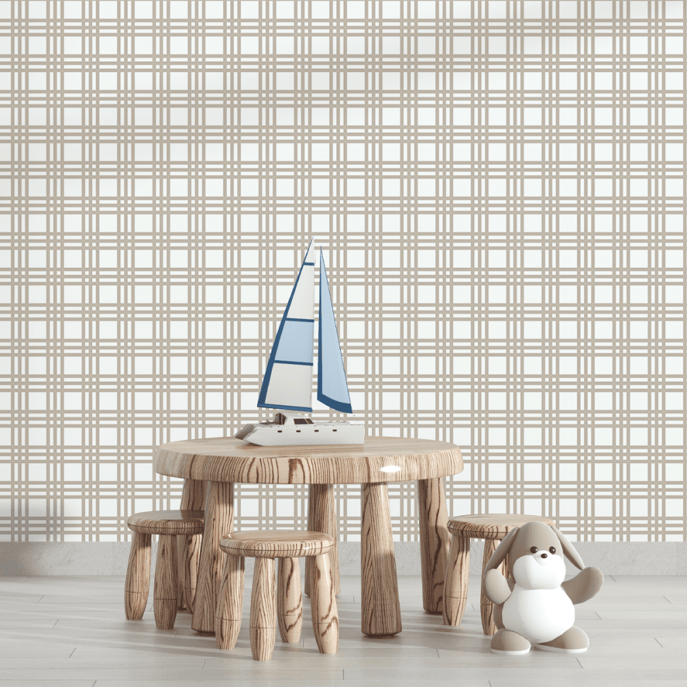 Papel de Parede Personalizado Bege Urbano